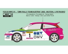 Decal – Ford Focus WRC 01OMV Austria rally team  2002 - Stohl